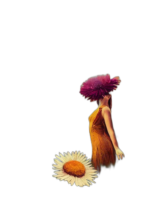 flower, dress, hair, crown transparent PNG cut-out