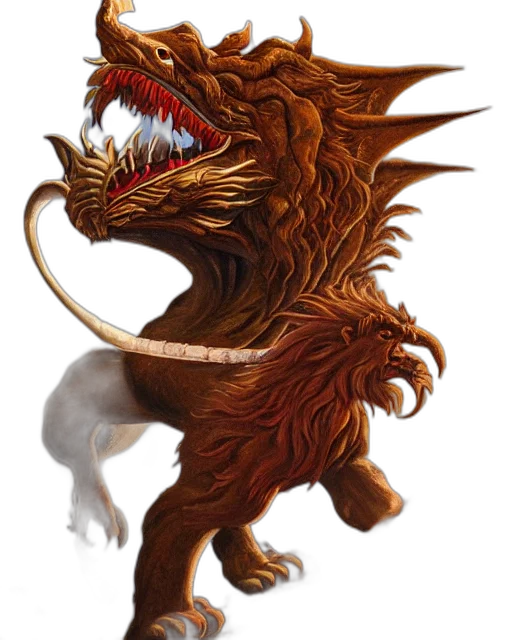 dragon, creature, animal, staff, concept art, fantasy art, photorealistic, 3d render transparent PNG cut-out
