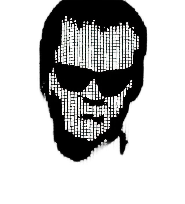 face, robot, jacket, mask transparent PNG cut-out