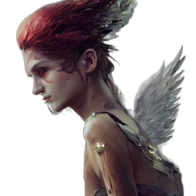 fantasy art, concept art, photorealistic, cyberpunk transparent PNG cut-out