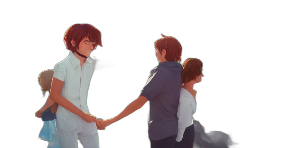 jacket, concept art, anime, watercolor transparent PNG cut-out