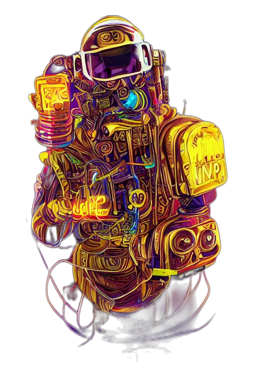 robot, mask, jacket, face transparent PNG cut-out