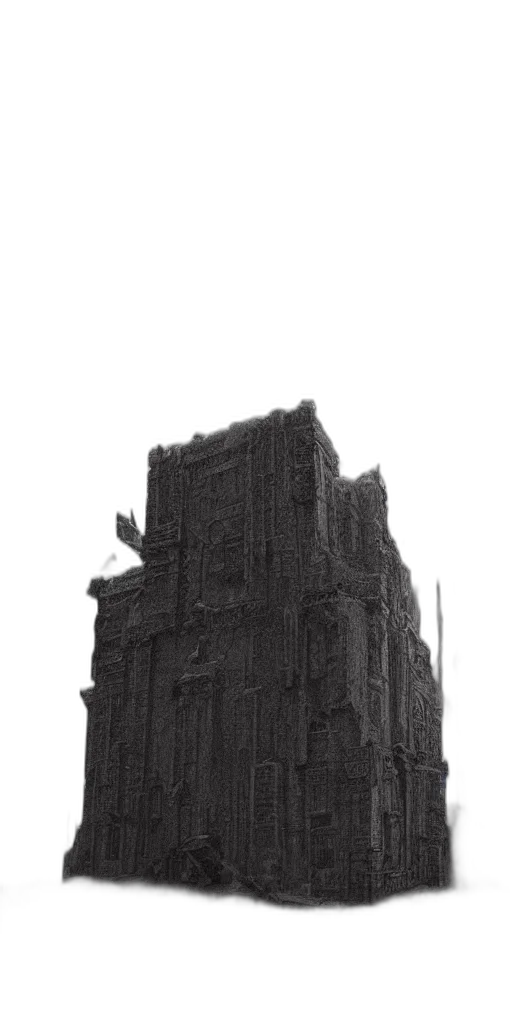 building, robot, crown, weapon transparent PNG cut-out