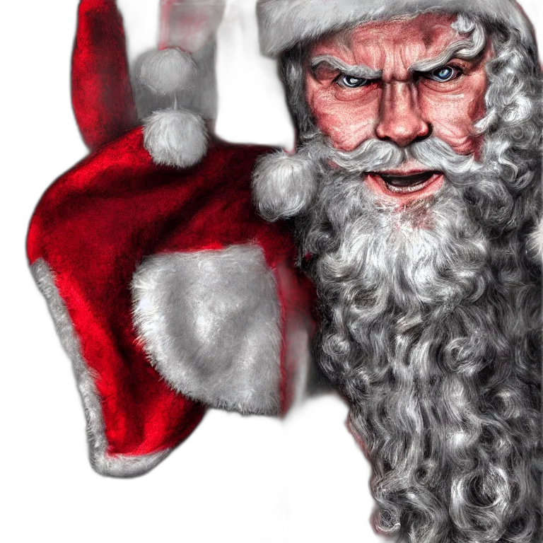 photorealistic, satan, claus transparent PNG cut-out