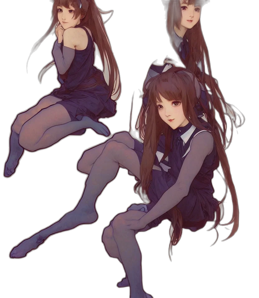 hair, dress, creature, concept art transparent PNG cut-out