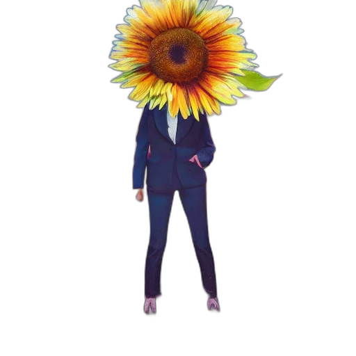 flower, staff, jacket, dress transparent PNG cut-out
