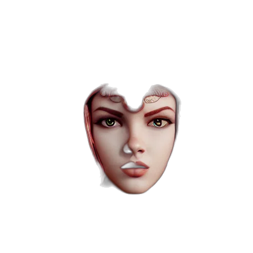 face, mask, crown, creature, photorealistic, 3d render, pixel art, concept art transparent PNG cut-out