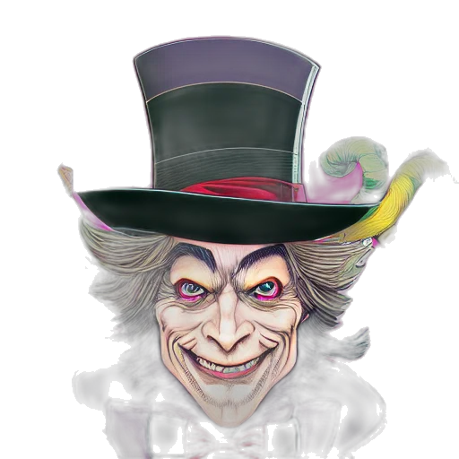 mask, hat, face, concept art, 3d render, cartoon, pixel art, mad transparent PNG cut-out