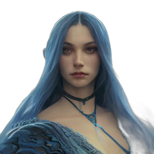 face, staff, dragon, hair transparent PNG cut-out
