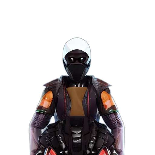 robot, mask, jacket, face transparent PNG cut-out