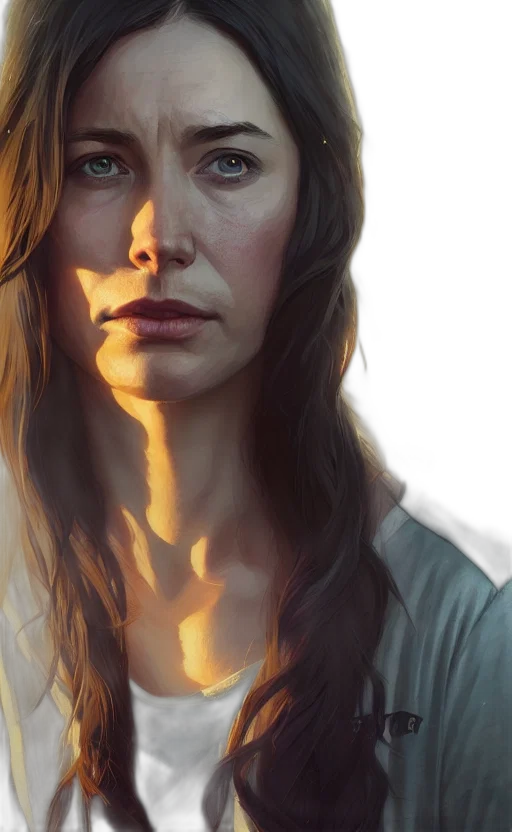 face, photorealistic, oil painting, concept art transparent PNG cut-out
