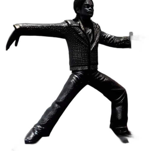 jacket, robot, shoes, creature, 3d render, michael, jackson, print transparent PNG cut-out