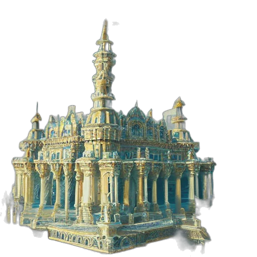 crown, building, jewelry, 3d render transparent PNG cut-out