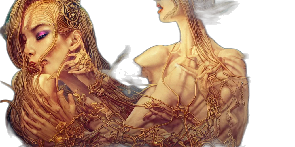 dress, mask, fantasy art, comic book art transparent PNG cut-out
