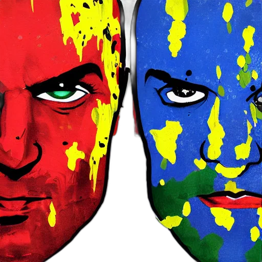 mask, comic book art, photorealistic, concept art, cartoon, outer space, colorful, bilateral transparent PNG cut-out