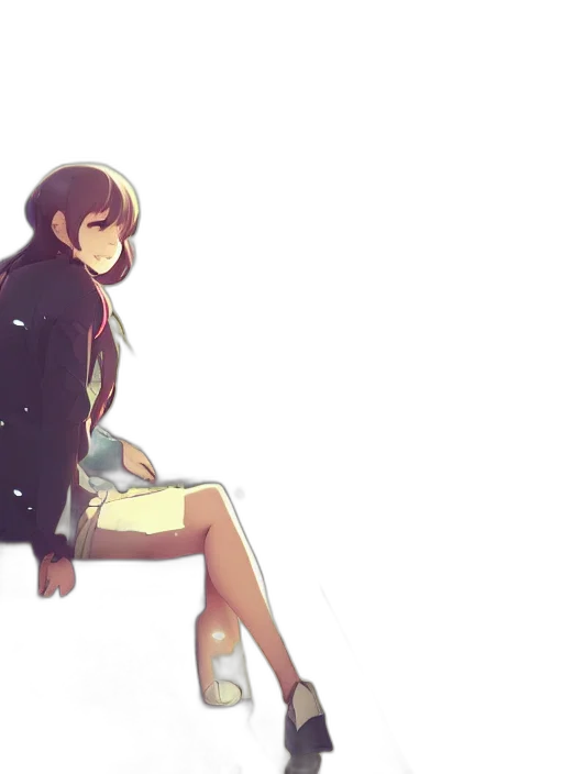 jacket, dress, anime, concept art, watercolor, cartoon, neon lights, outer space transparent PNG cut-out