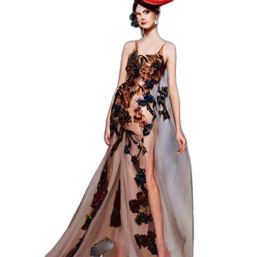 dress, concept art, fantasy art, photorealistic transparent PNG cut-out