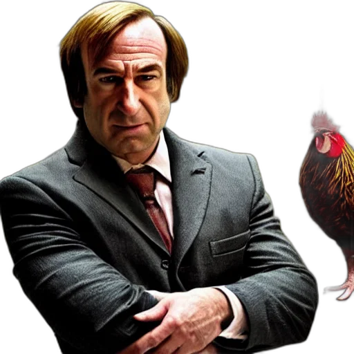 animal, jacket, concept art, photorealistic, saul, goodman, rooster, medieval transparent PNG cut-out