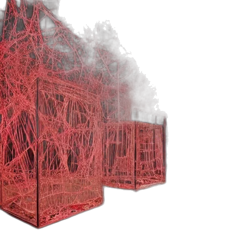 building, 3d render, concept art, forest transparent PNG cut-out