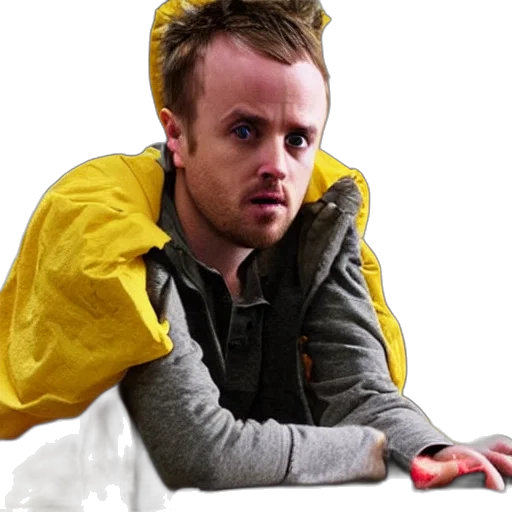 jacket, face, creature, staff transparent PNG cut-out
