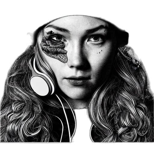 face, mask, jewelry, hat, photorealistic, pencil sketch, fantasy art, cartoon transparent PNG cut-out