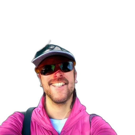 hat, jacket, staff, face, 3d render, photorealistic, cartoon, vaporwave transparent PNG cut-out
