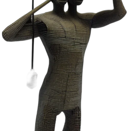 staff, sword, mask, weapon, 3d render, concept art, fantasy art, photorealistic transparent PNG cut-out