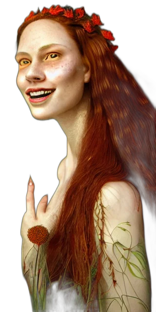 hair, face, jewelry, dress, fantasy art, photorealistic, concept art, 3d render transparent PNG cut-out