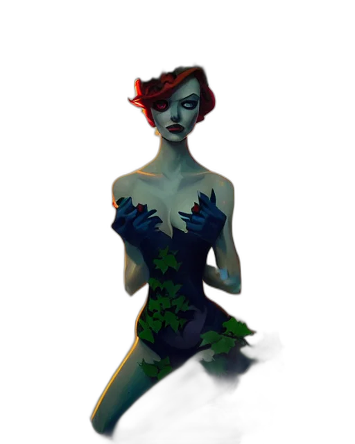 dress, creature, concept art, fantasy art, pixel art, comic book art, underwater, green transparent PNG cut-out