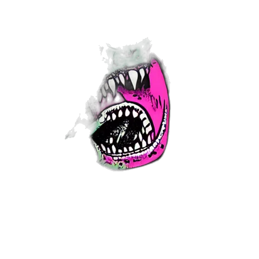 creature, mask, animal, food, vaporwave, concept art, 3d render, pixel art transparent PNG cut-out