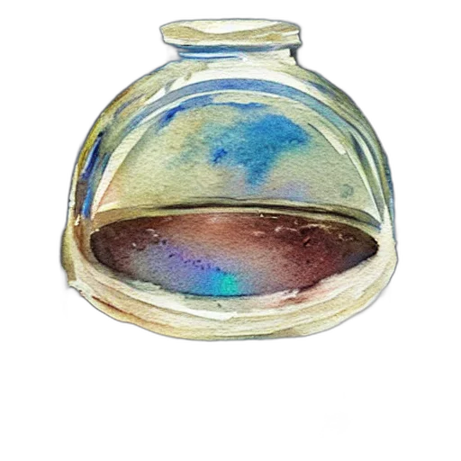 bottle, jewelry, crown, dress, watercolor, photorealistic, pastel, painting transparent PNG cut-out