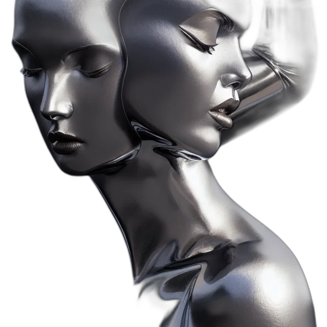 mask, face, jewelry, robot, photorealistic, 3d render, concept art, fantasy art transparent PNG cut-out
