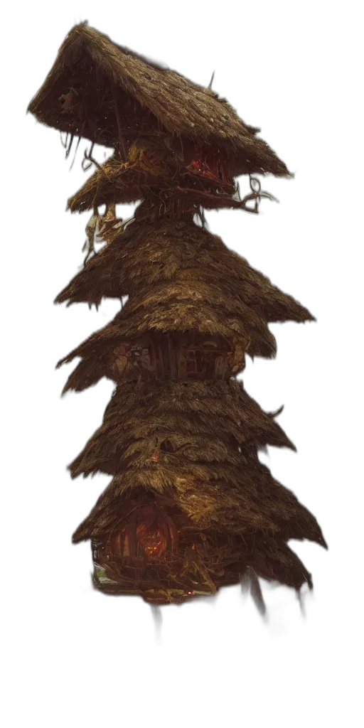 tree, hat, staff, dragon transparent PNG cut-out