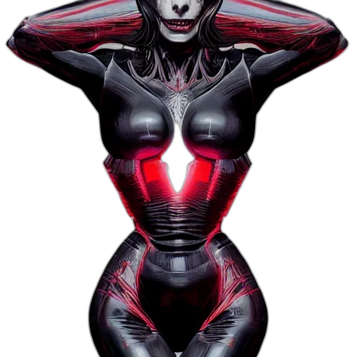 robot, mask, jewelry, comic book art, concept art, pixel art, cyberpunk, red transparent PNG cut-out