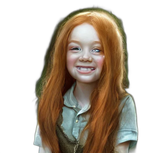 hair, face, photorealistic, cartoon, 3d render, oil painting, beautiful, year transparent PNG cut-out