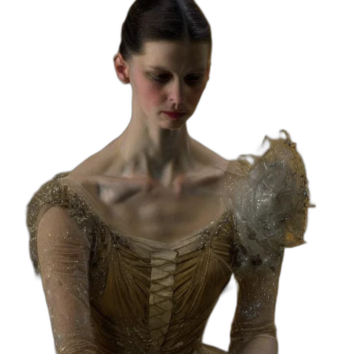 dress, mask, jewelry, face, photorealistic, 3d render, concept art, oil painting transparent PNG cut-out