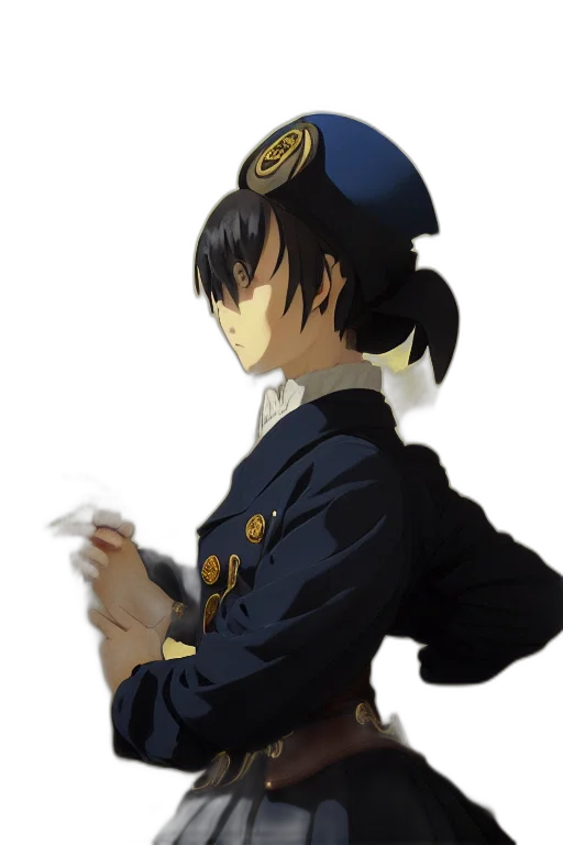 staff, hat, jacket, weapon transparent PNG cut-out