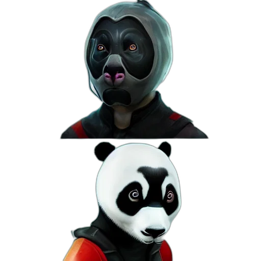 mask, concept art, 3d render, comic book art transparent PNG cut-out
