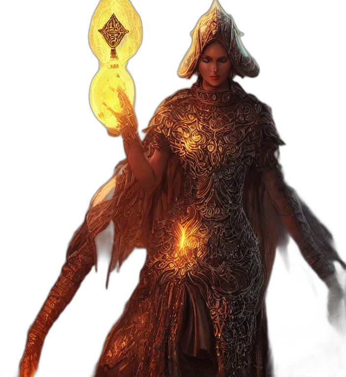 staff, dress, sword, concept art transparent PNG cut-out
