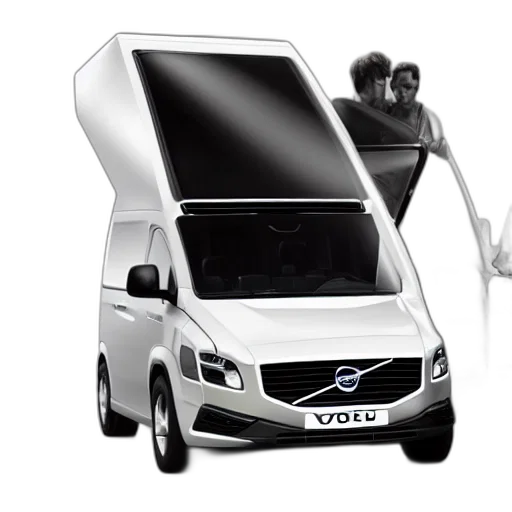 van, designed, produced, volvo, promotional, photo transparent PNG cut-out