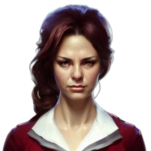 face, staff, jacket, photorealistic, concept art, comic book art, fantasy art, red transparent PNG cut-out