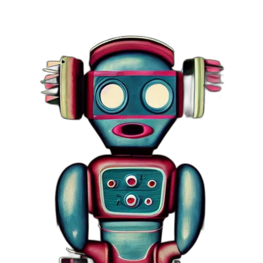 robot, 3d render, concept art, cartoon transparent PNG cut-out