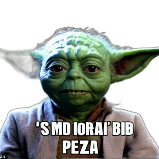 yoda, make, best, pizza transparent PNG cut-out