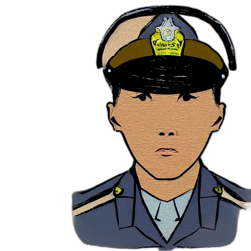 staff, face, mask, hat, cartoon, photorealistic, concept art, police transparent PNG cut-out