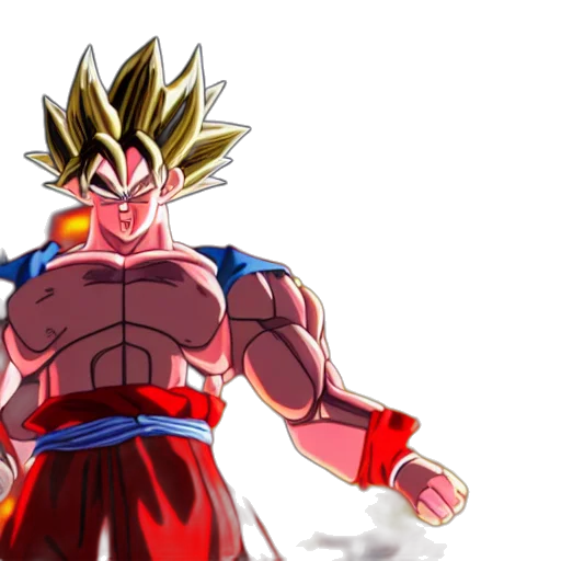 concept art, 3d render, anime, pixel art, cinematic, shot, goku, volumetric transparent PNG cut-out