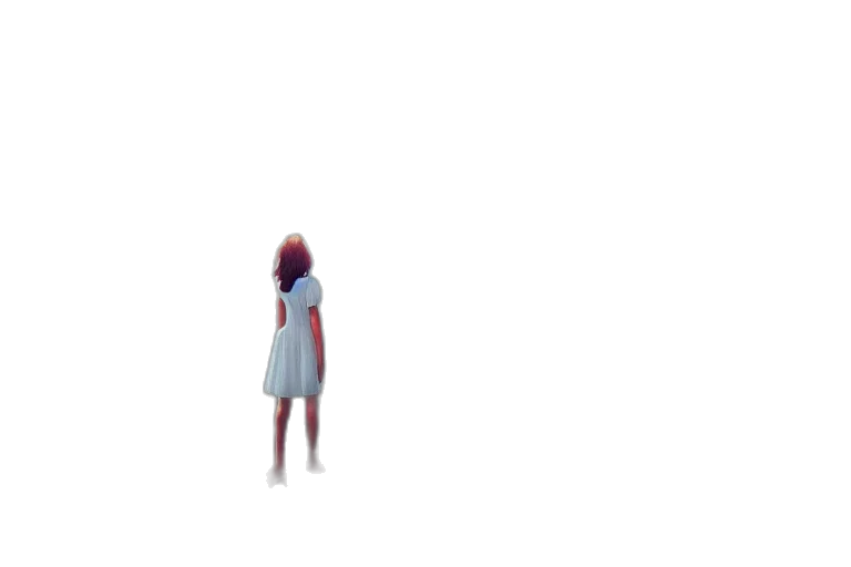 dress, creature, robot, hair, pixel art, concept art, 3d render, anime transparent PNG cut-out