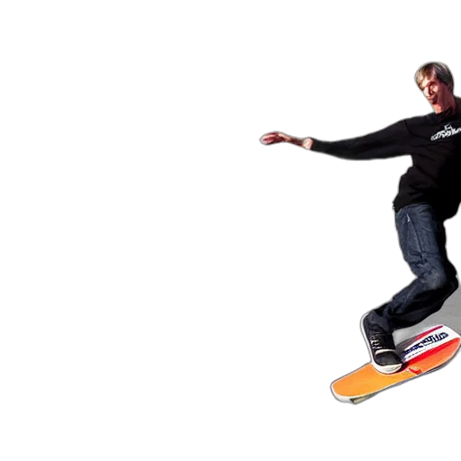 3d render, photorealistic, tony, hawk, runs, into, stop, sign transparent PNG cut-out