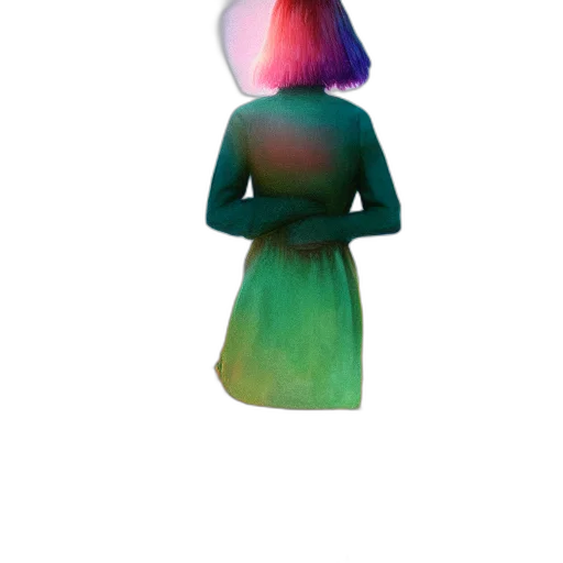 dress, hair, jacket, mask transparent PNG cut-out