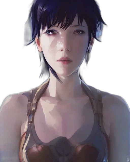 face, robot, dress, creature, fantasy art, concept art, anime, photorealistic transparent PNG cut-out