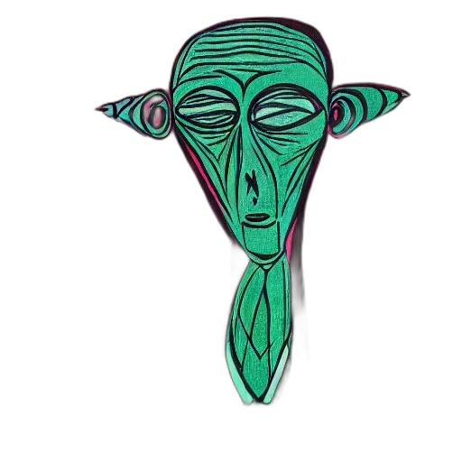 mask, face, staff, creature transparent PNG cut-out